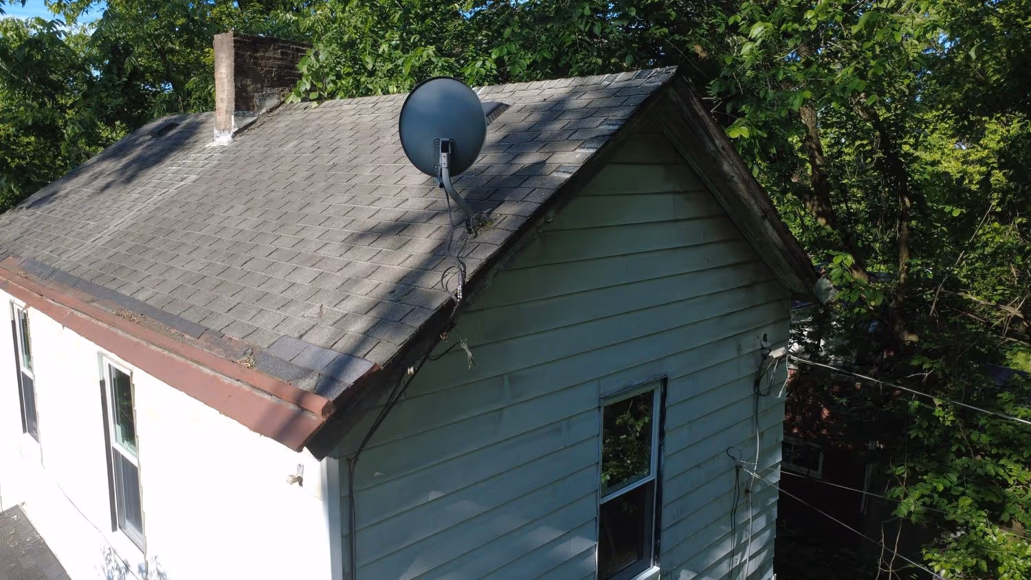 E. Lemington before renovation: roof