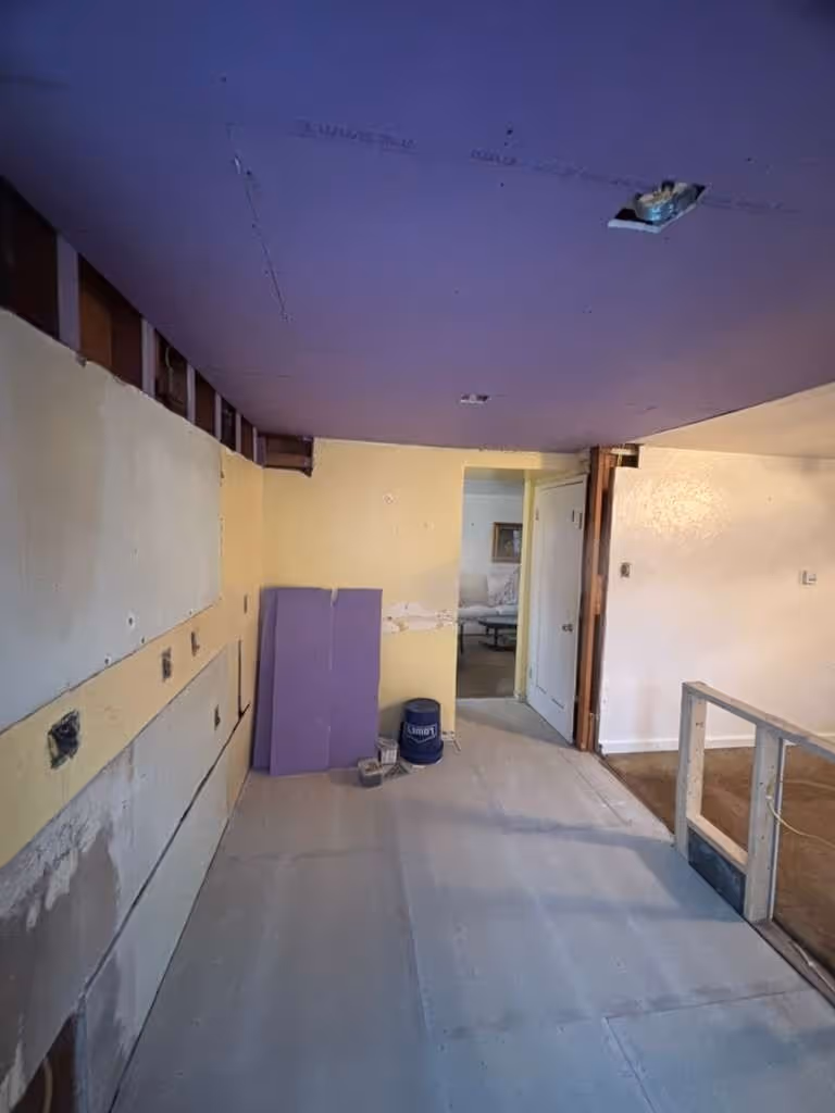 Bower Hill, during the work: kitchen