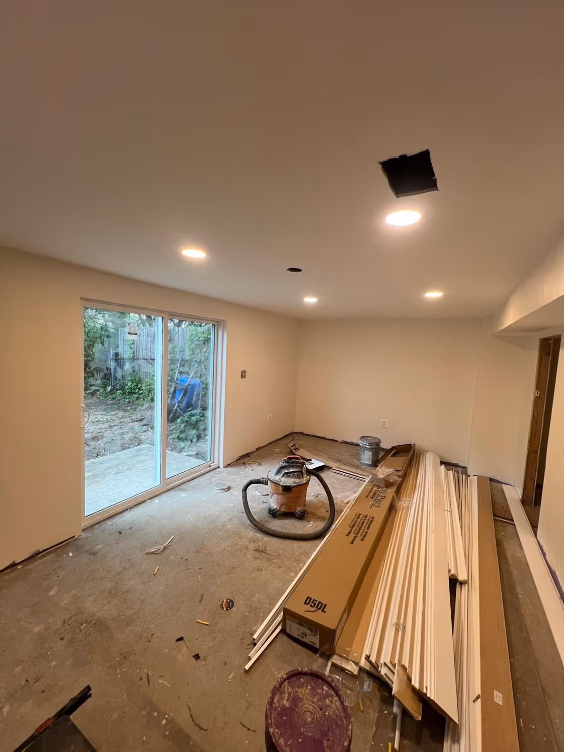 Our crew mid-renovation at Rankin, new flooring going in